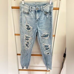Rue21 Light Blue Distressed Ankle Jeans